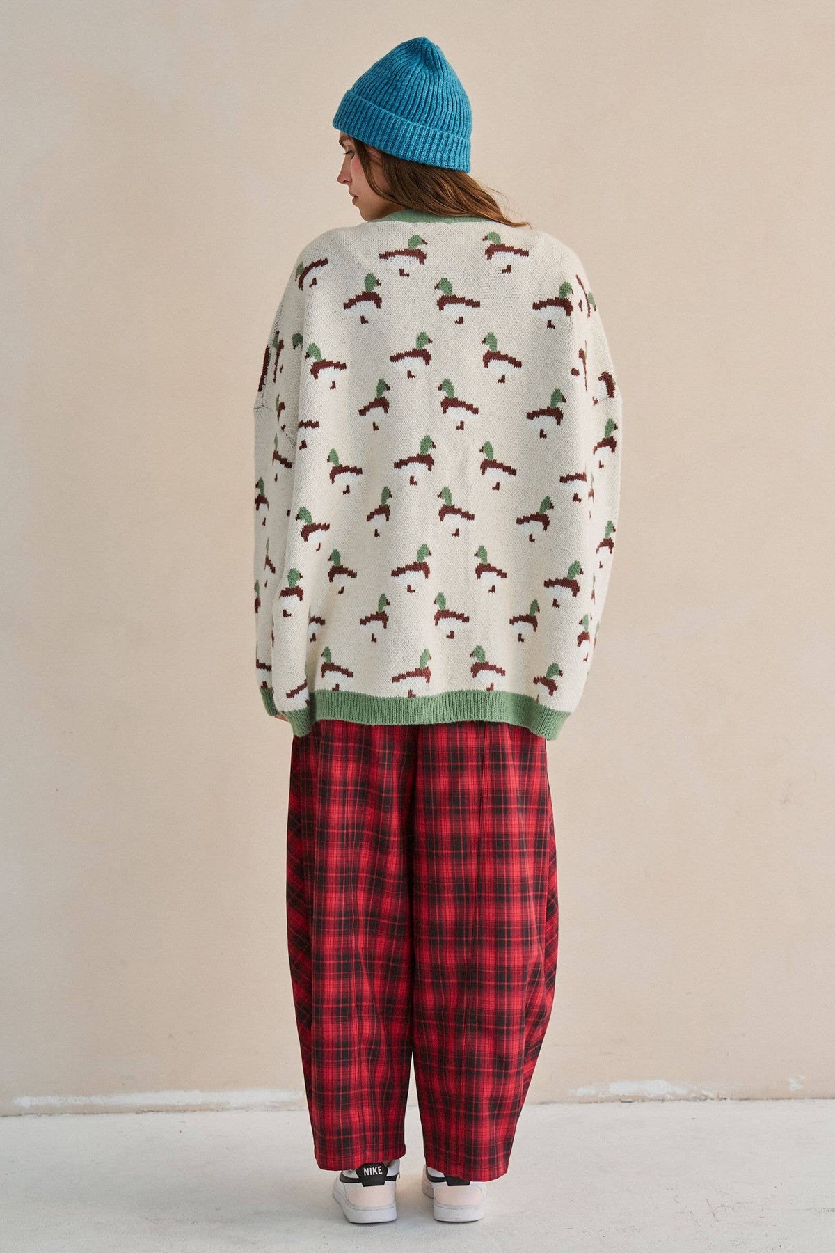 PLAYFUL DUCK KNIT CARDIGAN