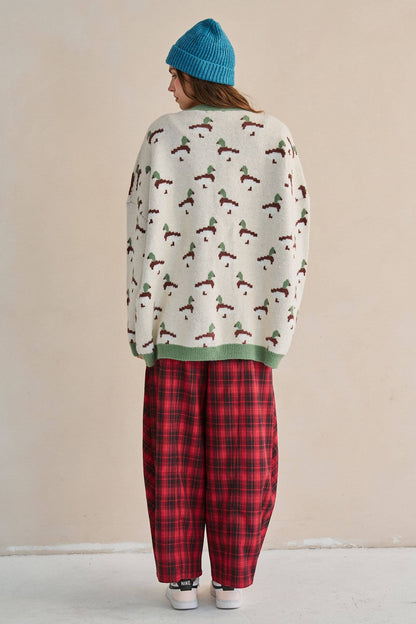 PLAYFUL DUCK KNIT CARDIGAN