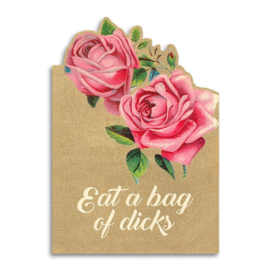 EAT A BAG OF DICKS INSULT CARD