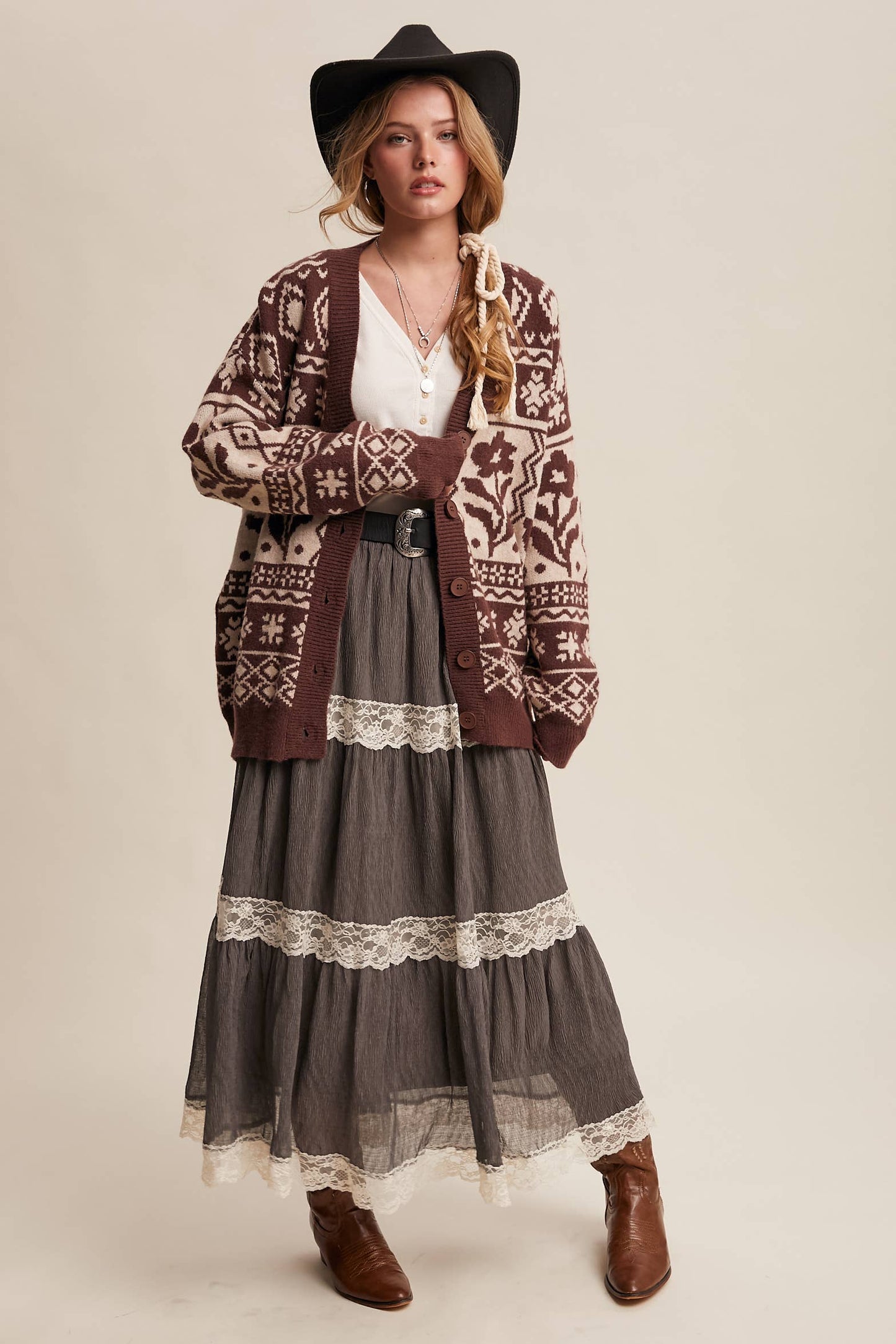 FAIR ISLE KNIT CARIDGAN