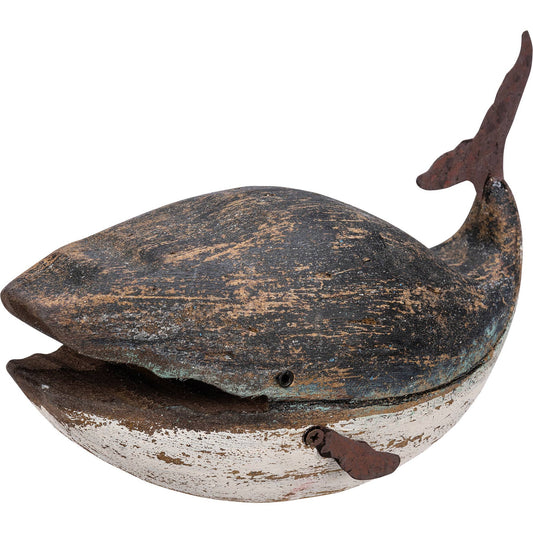 Primitives by Kathy - Medium Wooden Blue Whale Sitter