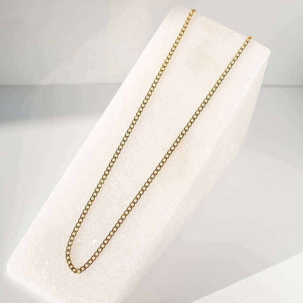 GILDED NECKLACE - CURB 24"