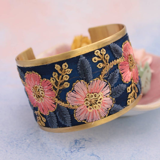 VINTAGE EMBROIDERED CUFF BRACELET