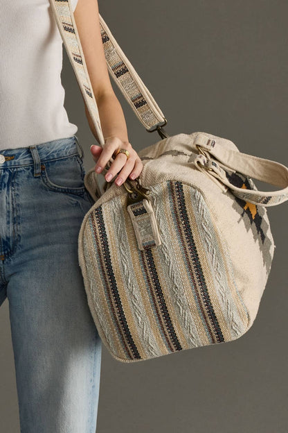 CREAM, SLATE, BLACK & MUSTARD WESTERN DUFFEL