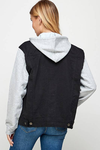 BOYFRIEND HOODED DENIM JACKET