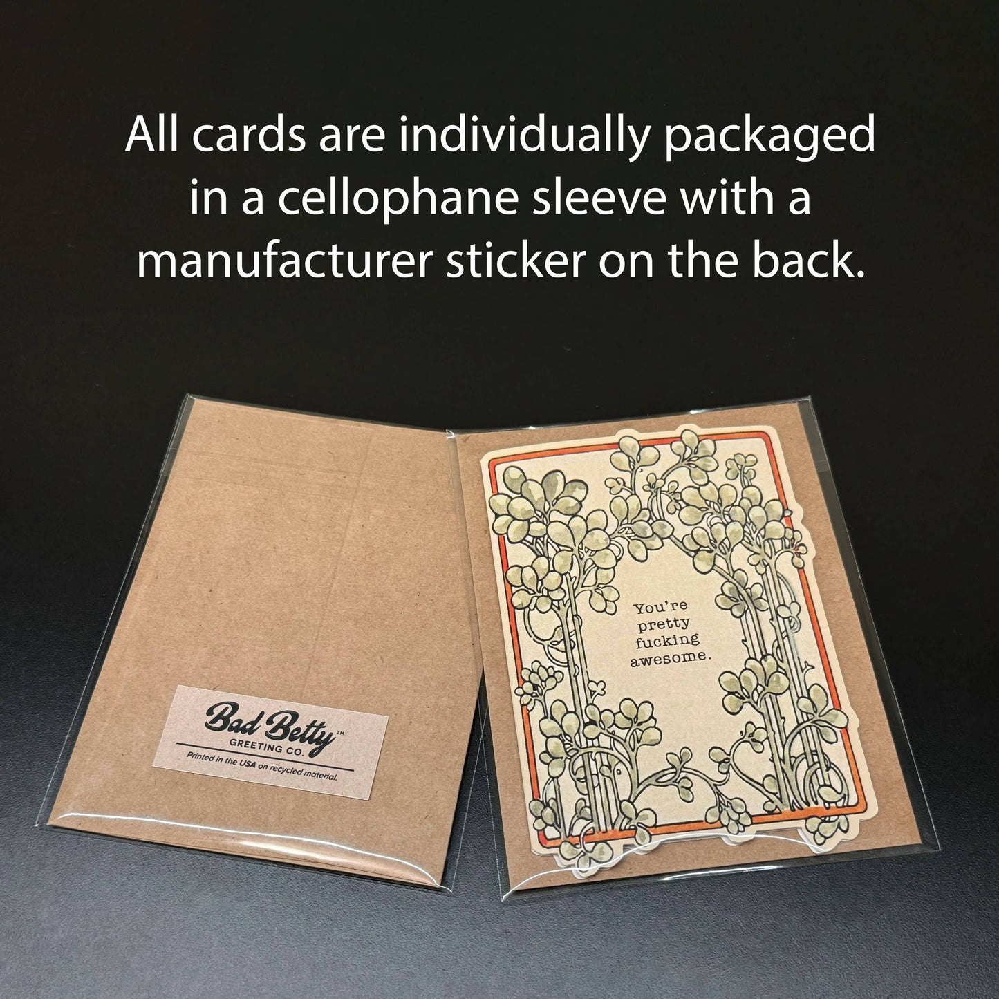 Bad Betty Greeting Co. - This Shit Is Bananas - Funny Sympathy Card