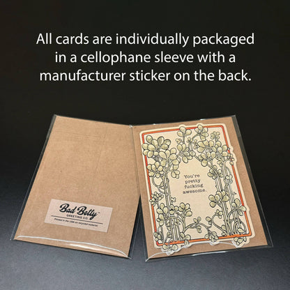 Bad Betty Greeting Co. - This Shit Is Bananas - Funny Sympathy Card