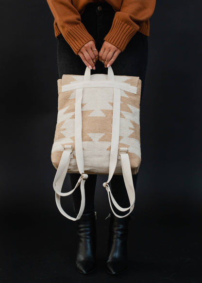 TAN + CREAM BACKPACK