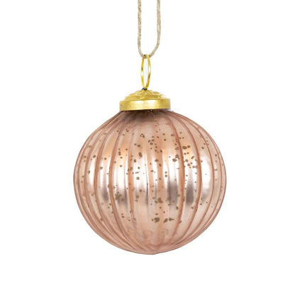 3x3x3 GLASS ORNAMENTS ROSE GOLD