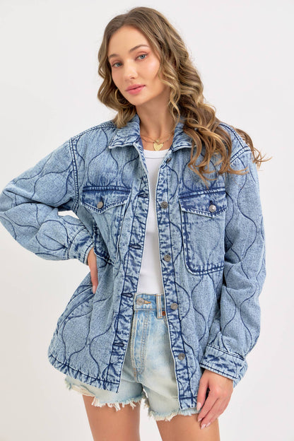QUILTED DENIM JACKET