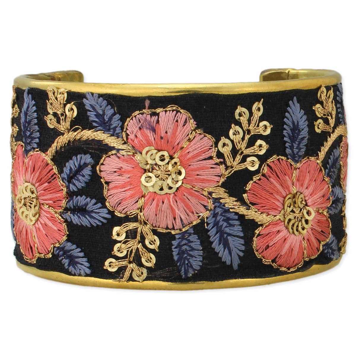 VINTAGE EMBROIDERED CUFF BRACELET
