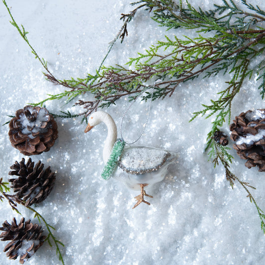 Ragon House - WHITE GOOSE ORNAMENT