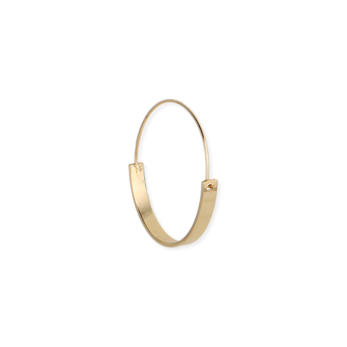 ZAD - Back to Basics Gold Flat Hoop Earring