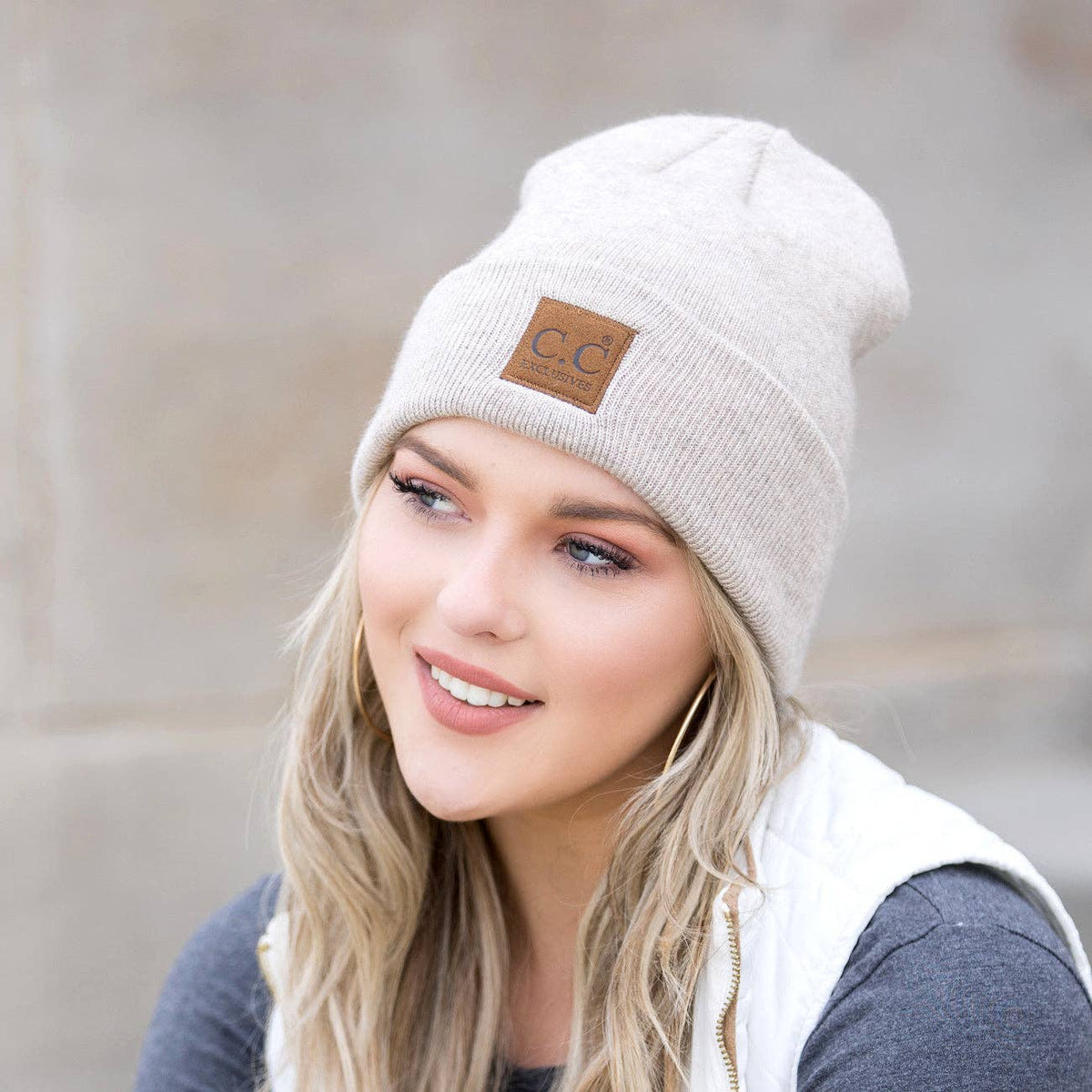 Aili's Corner - C.C® Heathered Boyfriend Beanie: Heather Cacao