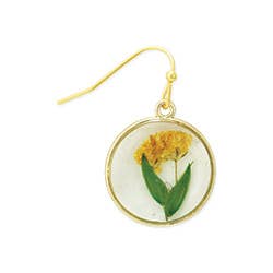 COTTAGE YELLOW AND GREEN FLOWER EARRINGS