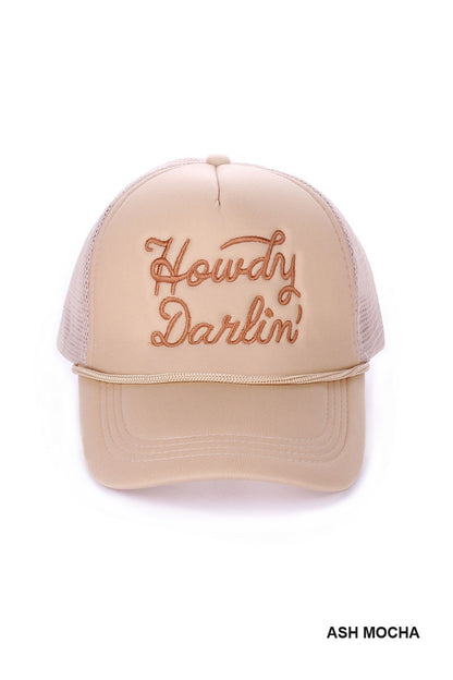 HOWDY DARLIN TRUCKER HAT