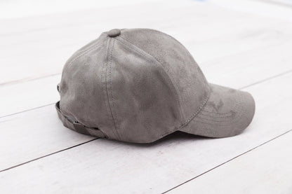 Aili's Corner - Suede Boyfriend Ball Cap: Camel