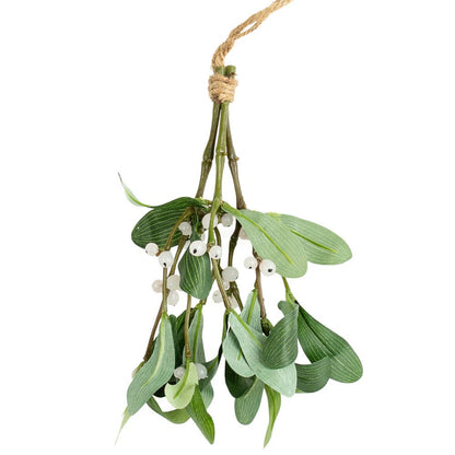 Factory Direct Craft - 8" Hanging Artificial Mistletoe with Jute Hanger