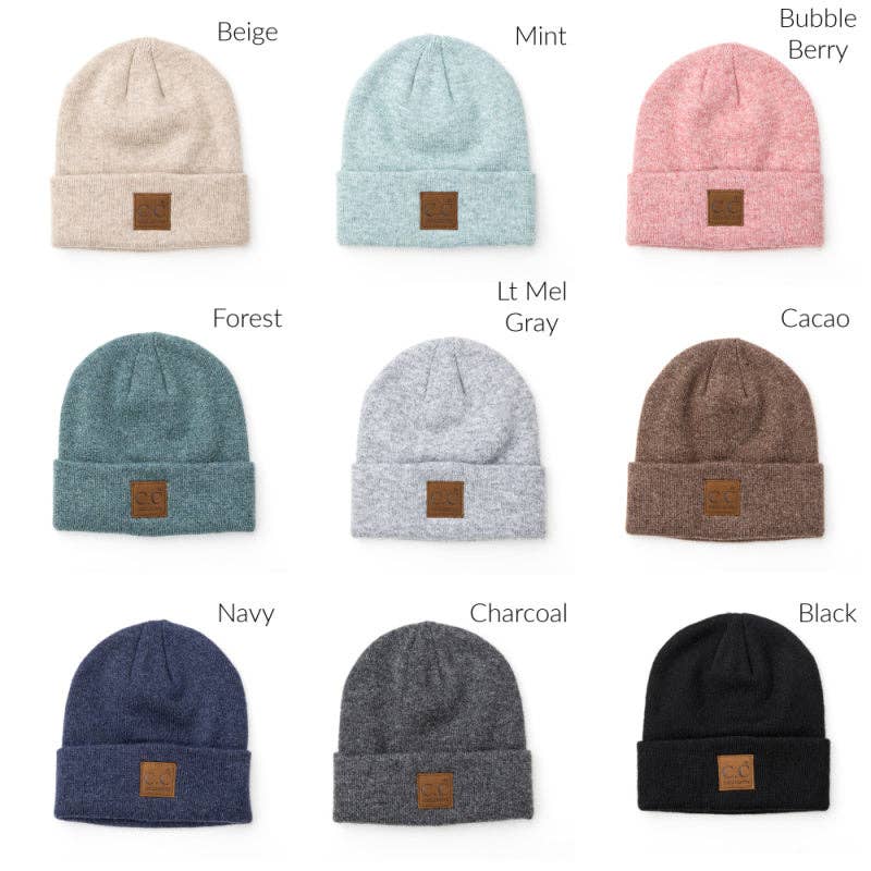 Aili's Corner - C.C® Heathered Boyfriend Beanie: Heather Cacao