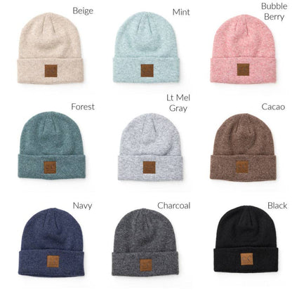 Aili's Corner - C.C® Heathered Boyfriend Beanie: Heather Cacao