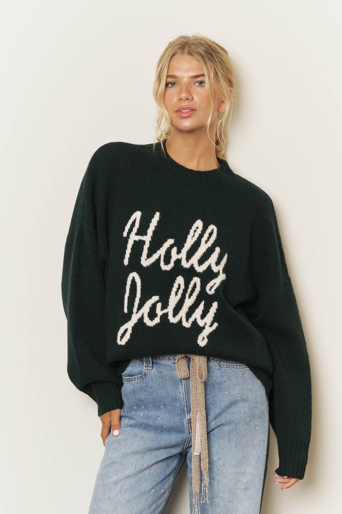 Blu Pepper - HOLLY JOLLY CHRISTMAS SWEATER (PRE-ORDER): RED