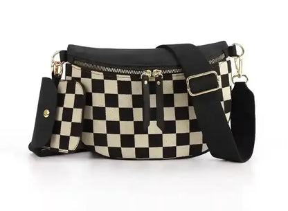 LEATHER CHECKMATE BUM BAG