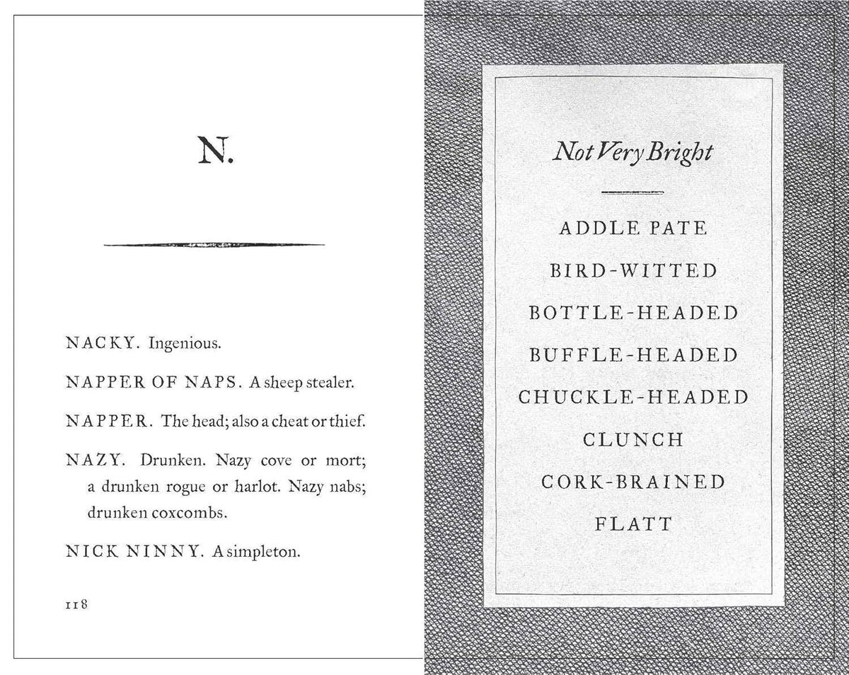 Chronicle Books - A Pocket Dictionary of the Vulgar Tongue