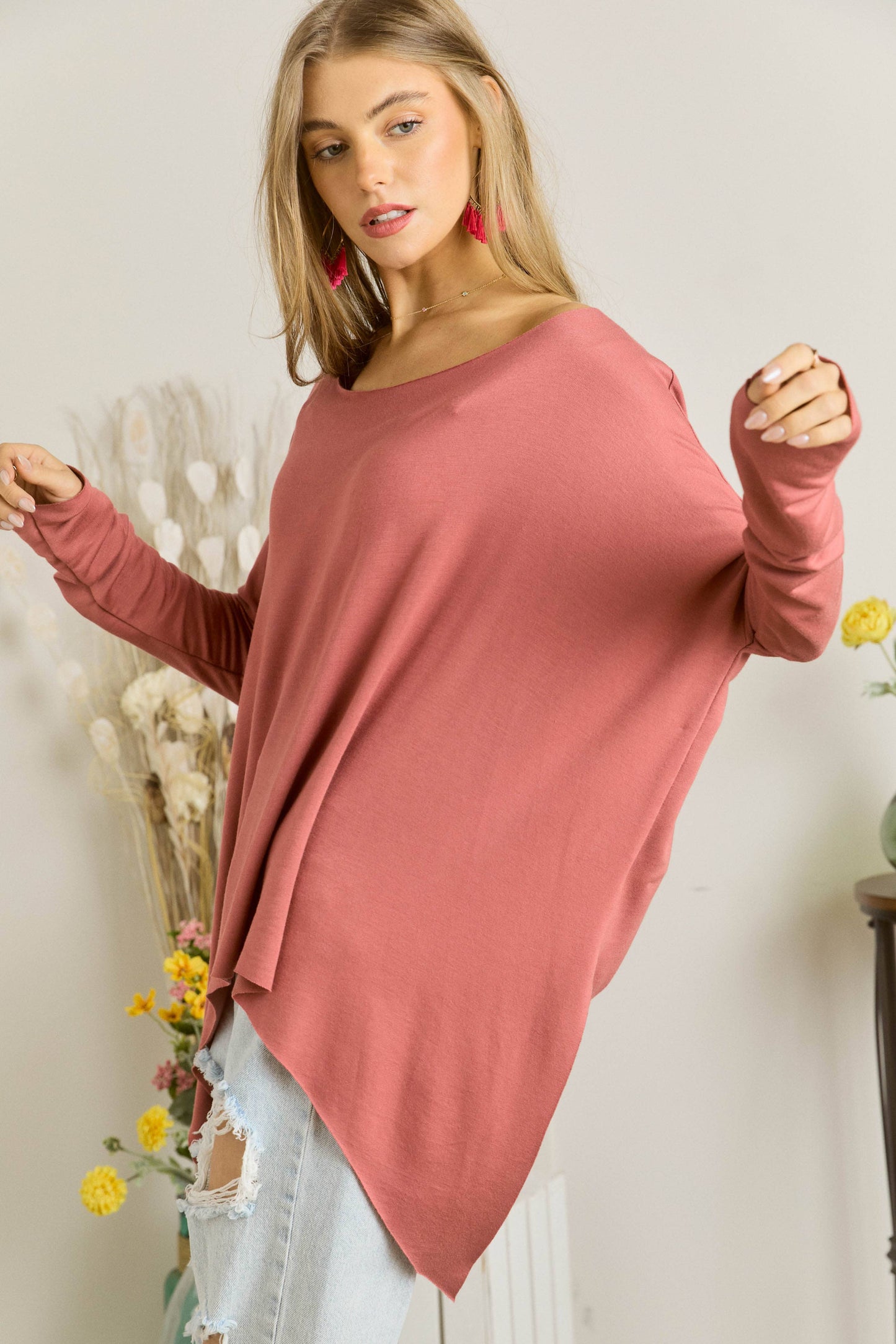 BOAT NECK FLARE TOP