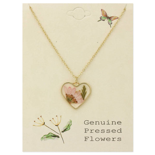 COTTAGE FLORAL HEART FLOWER NECKLACE