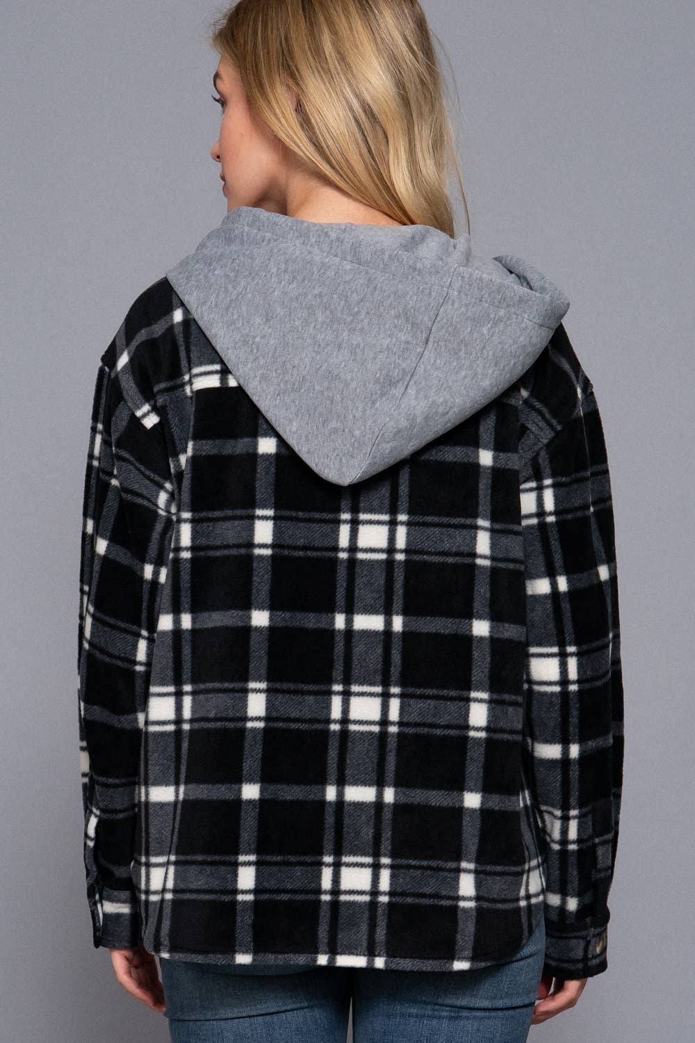 FLEECE PLAID JACKET