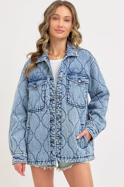 QUILTED DENIM JACKET