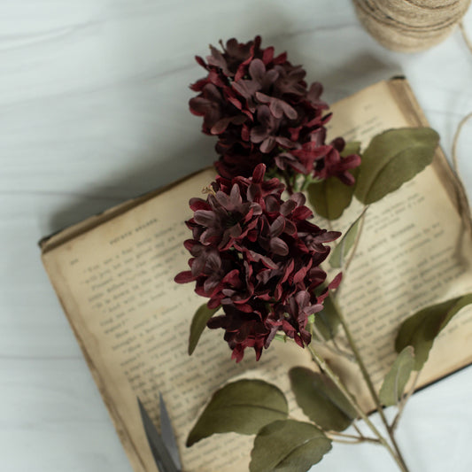 26.5" BURGUNDY LILAC SPRAY