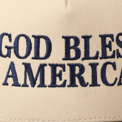 GOD BLESS AMERICA EMBROIDERED TWO TONE CAP