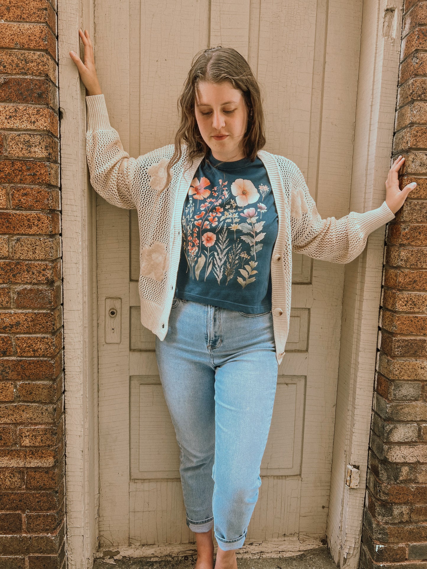 COTTAGE FLORAL BOXY TEE