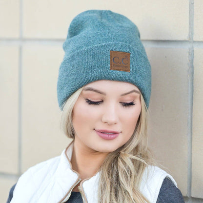 Aili's Corner - C.C® Heathered Boyfriend Beanie: Heather Cacao