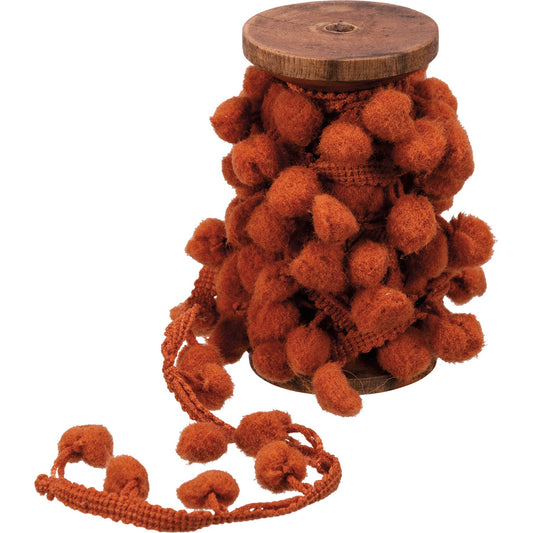 Primitives by Kathy - Orange Mini Pom Garland