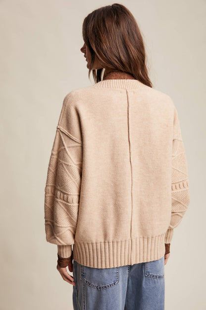 TEXTURED KNIT BUTTON-UP CARDIGAN