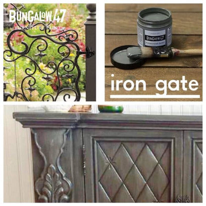 Bungalow 47 Furniture Paint - Iron Gate chalk and clay Furniture Paint: 8 oz.