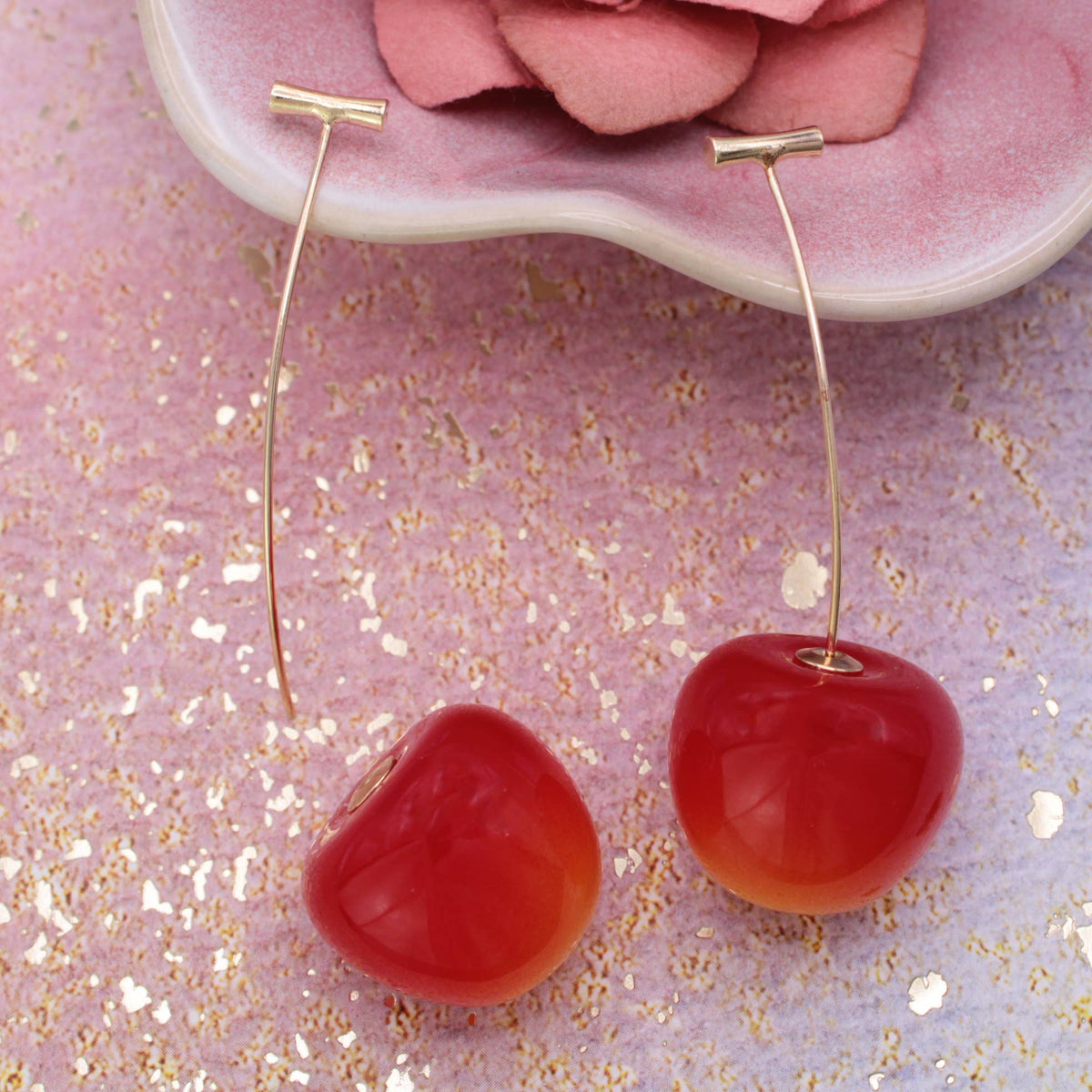 ZAD - Cherry, Cherry Nice! Resin Cherry Drop Earrings