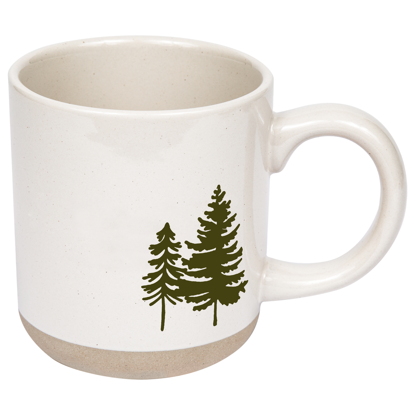 GREEN TREES STONEWARE MUG