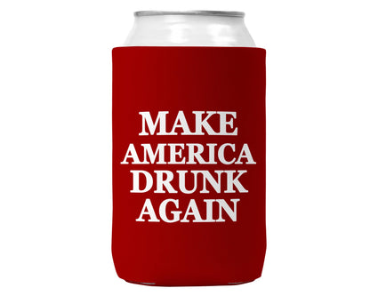 Wi-Wear - Make America Drunk Again Can Koozie Cooler for 12oz Cans: Red