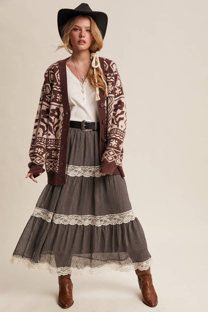 FAIR ISLE KNIT CARIDGAN
