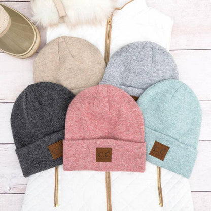 Aili's Corner - C.C® Heathered Boyfriend Beanie: Heather Cacao
