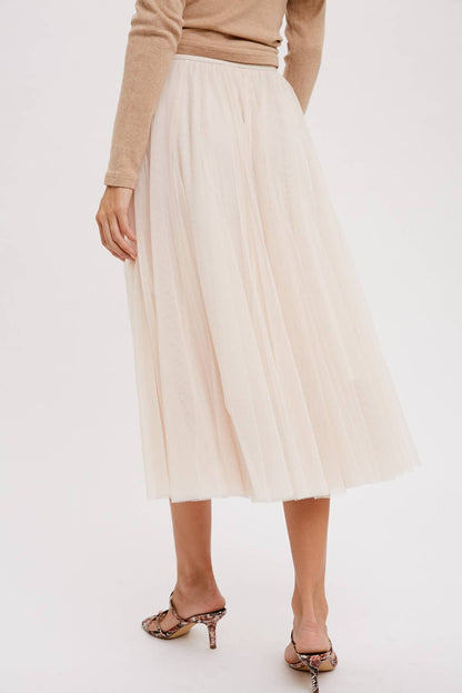 Bluivy - TULLE MIDI SKIRT: DUSTY PINK / M