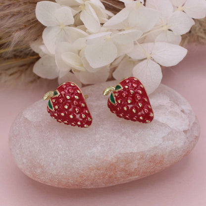 PICKED SWEET GOLD STRAWBERRY EARRINGS