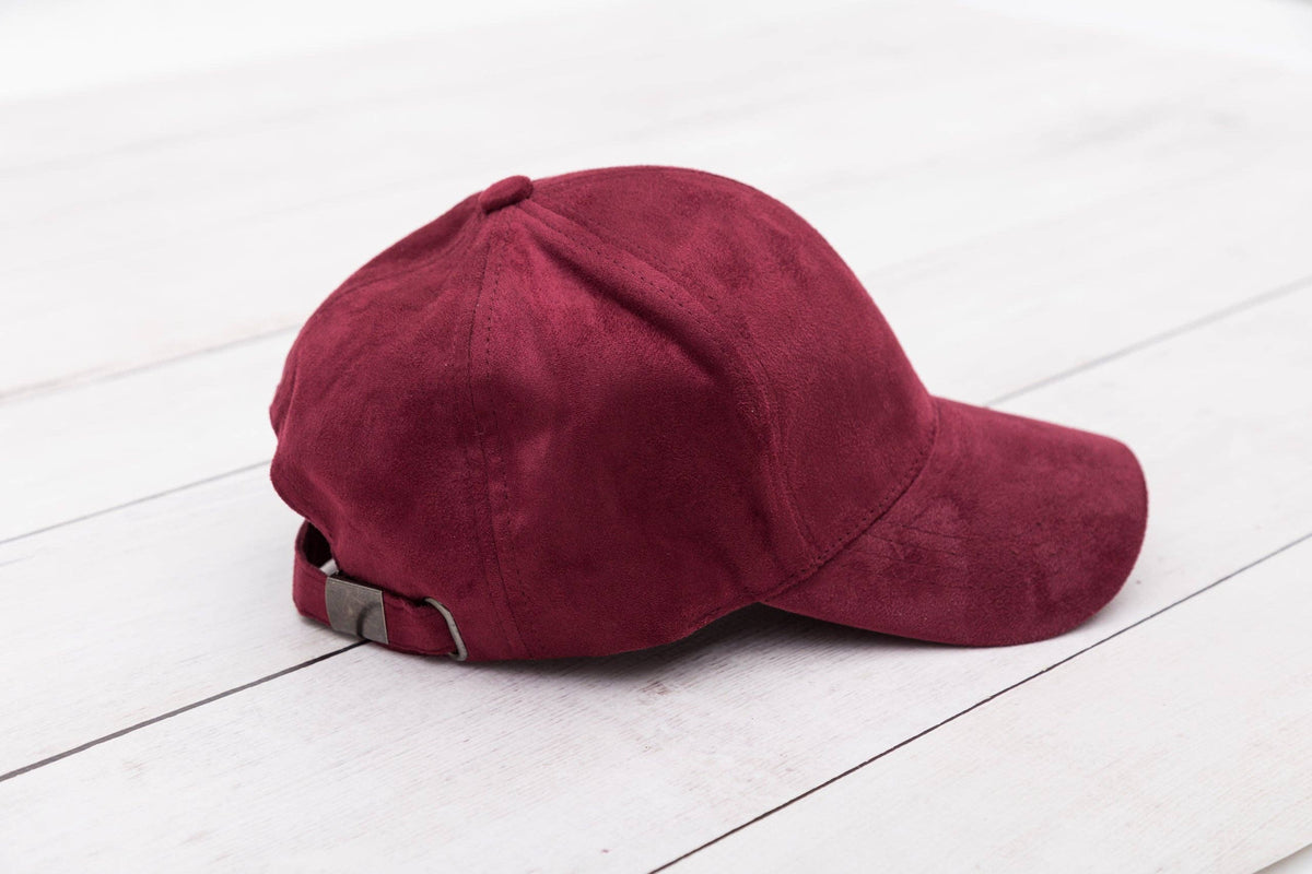 Aili's Corner - Suede Boyfriend Ball Cap: Camel