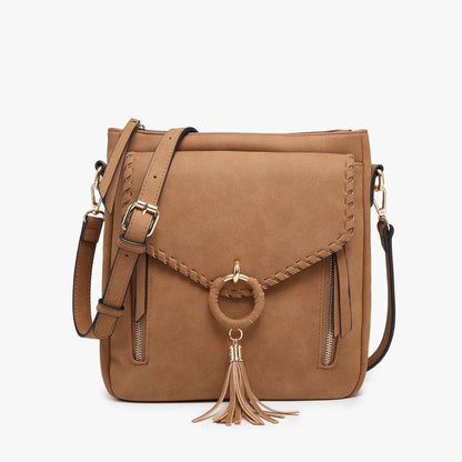 LAYLA FAUX SUEDE CROSSBODY WITH TASSEL