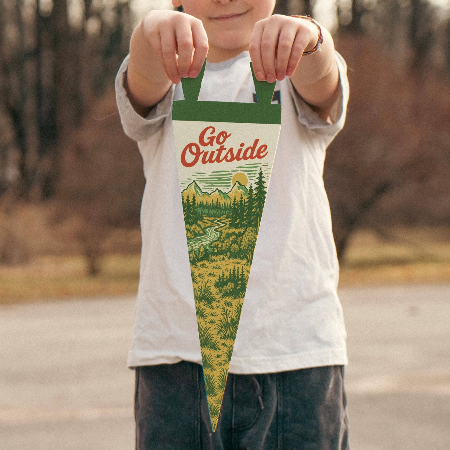 Benoit's Design Co. - Go Outside Felt Pennant: Mini Pennant