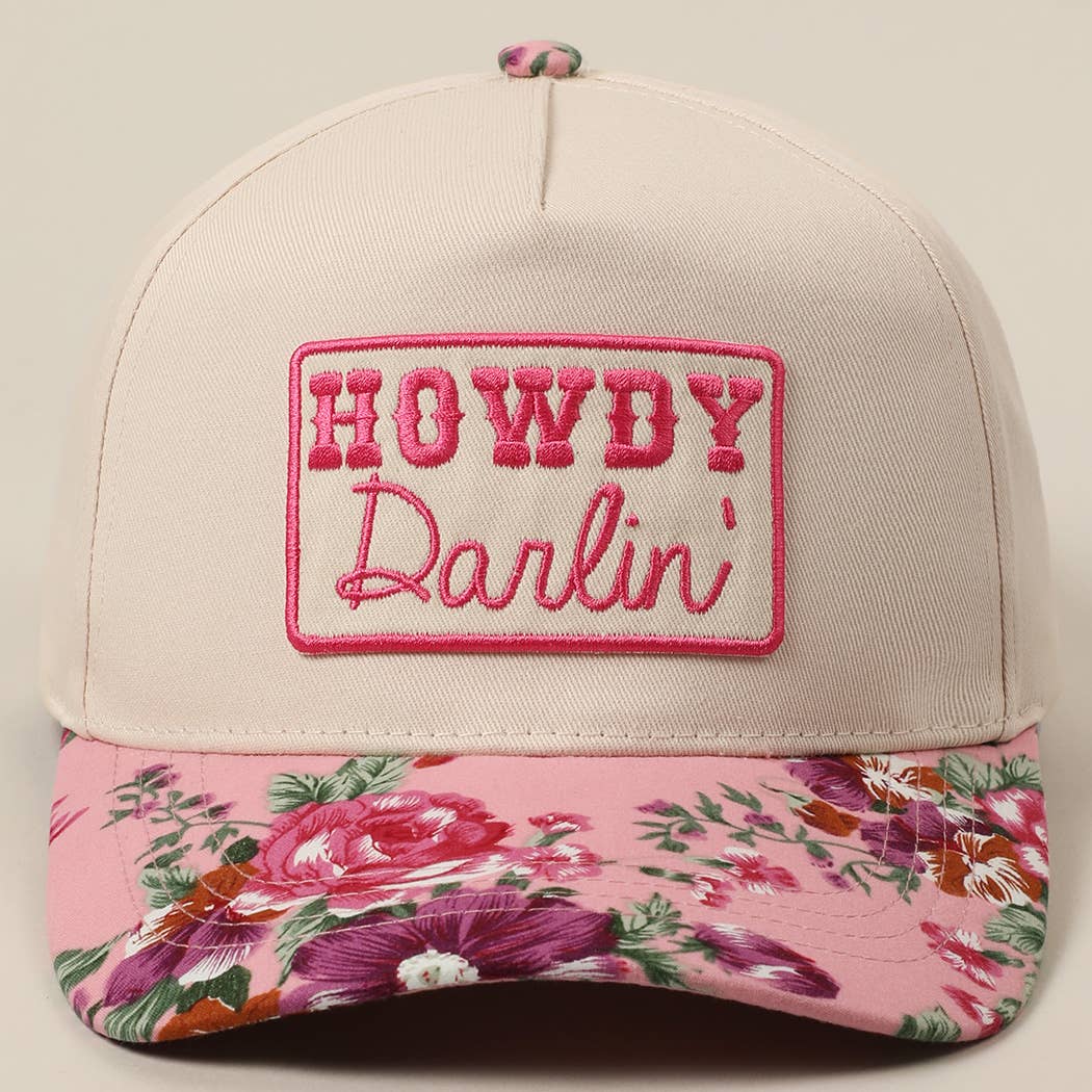 HOWDY DARLIN' EMBROIDERY PATCH FLORAK TWO-TONE HAT