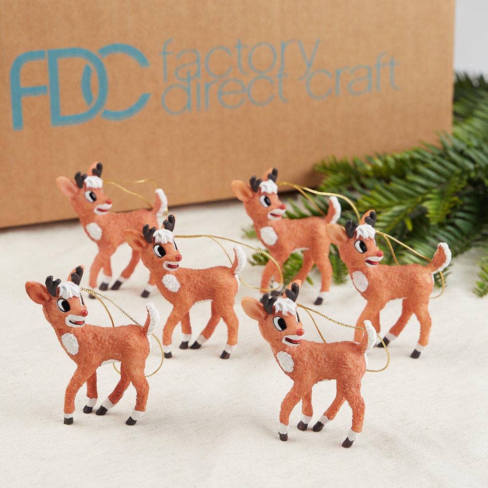 Factory Direct Craft - Rudolph Reindeer Christmas Holiday Ornament